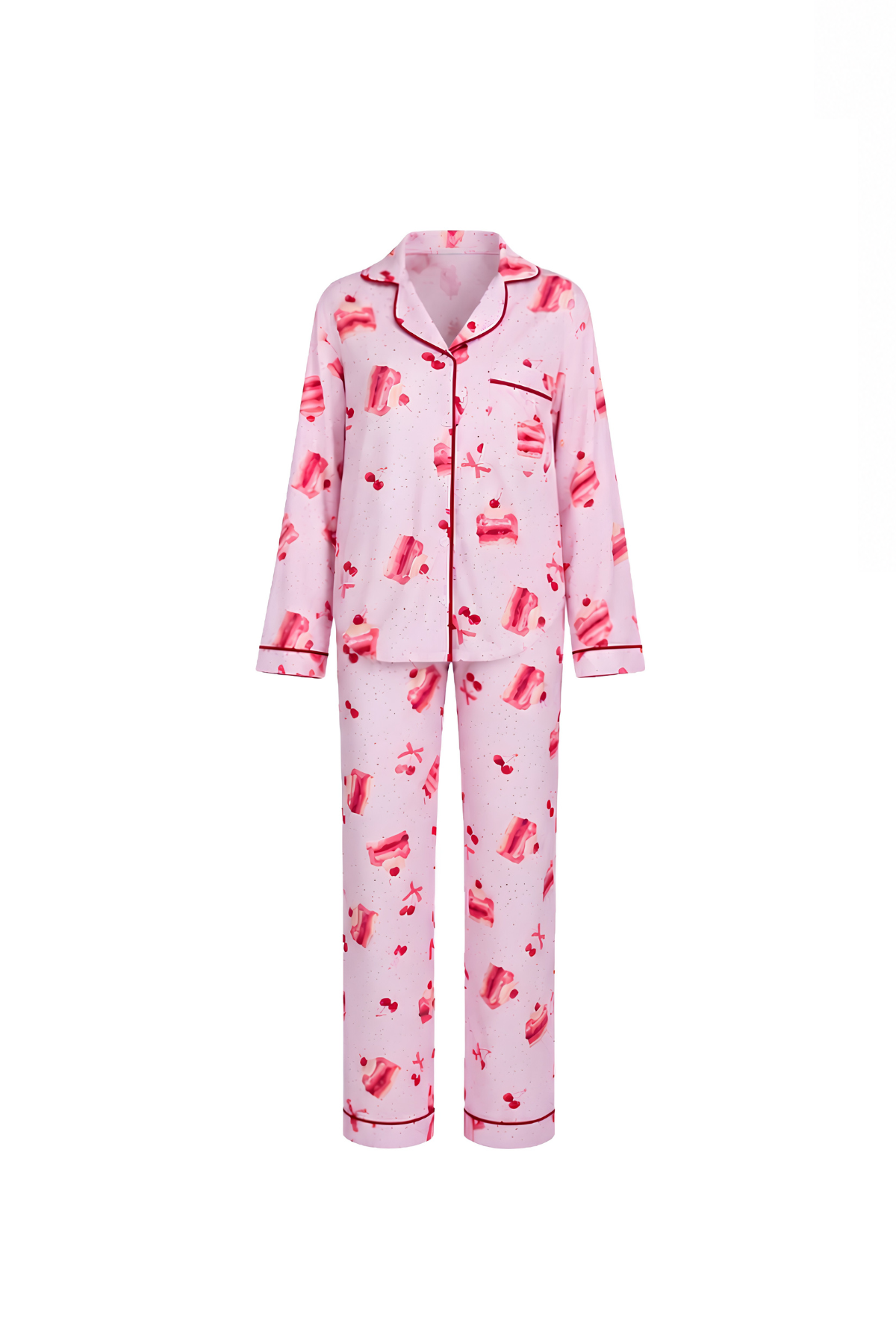 Classic Pink Cotton Pajama Set