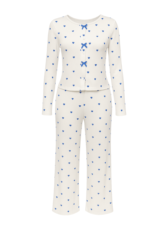 Heart Print Pajamas