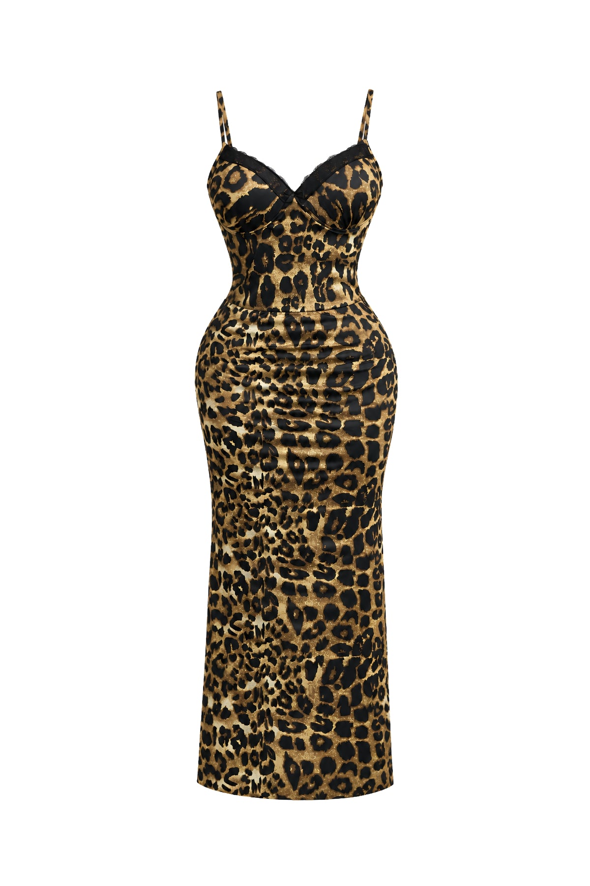 Lace Trim Leopard Lingerie