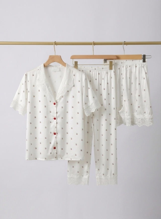 3pcs Satin Pajama