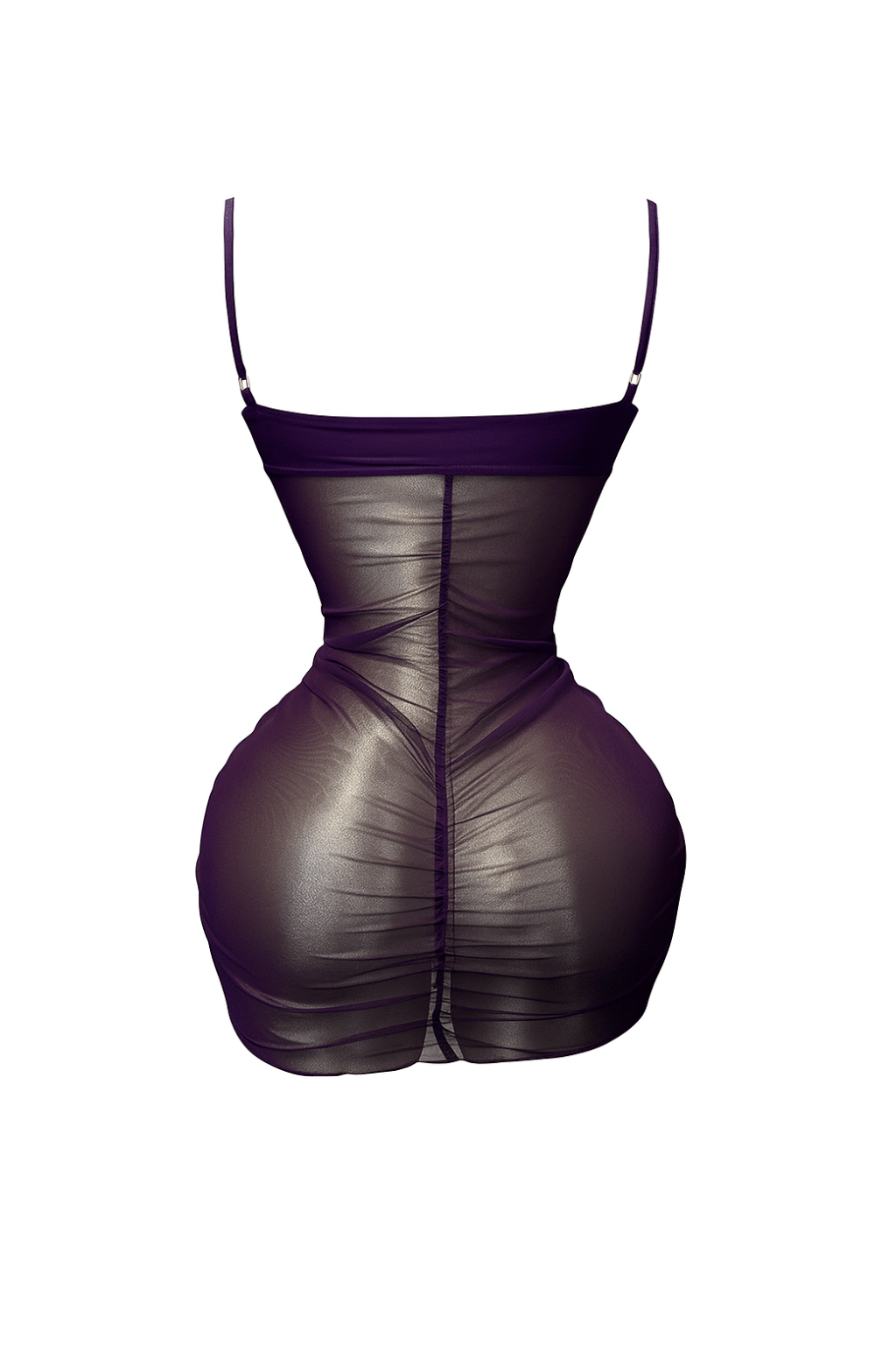 لانجري قصير شفاف من الجنبين