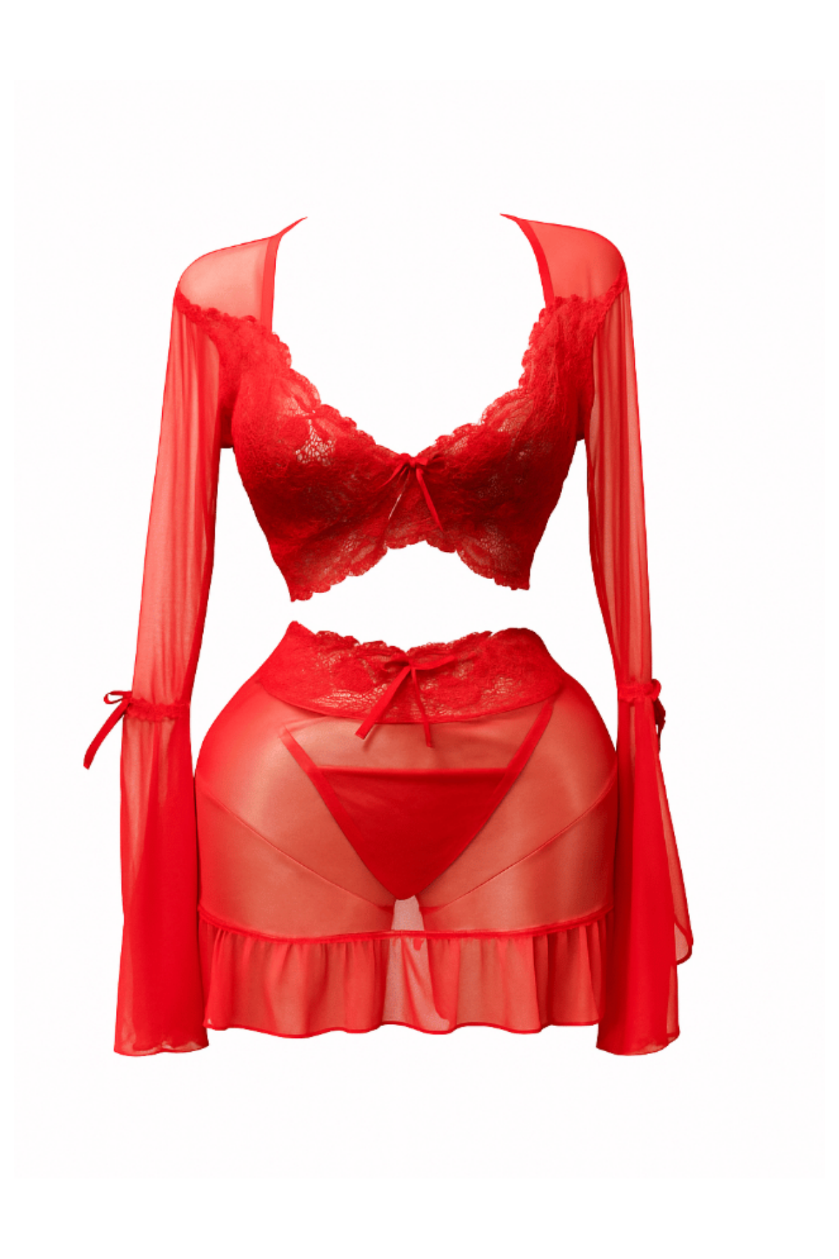 Lace Mesh Lingerie Set
