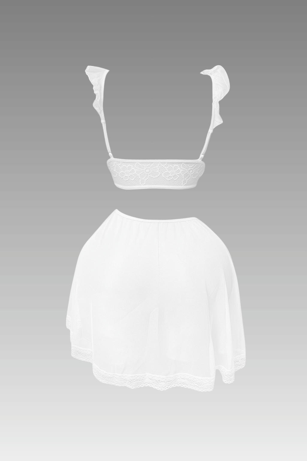 لانجيري شفاف قصير بفتحه من الضهر