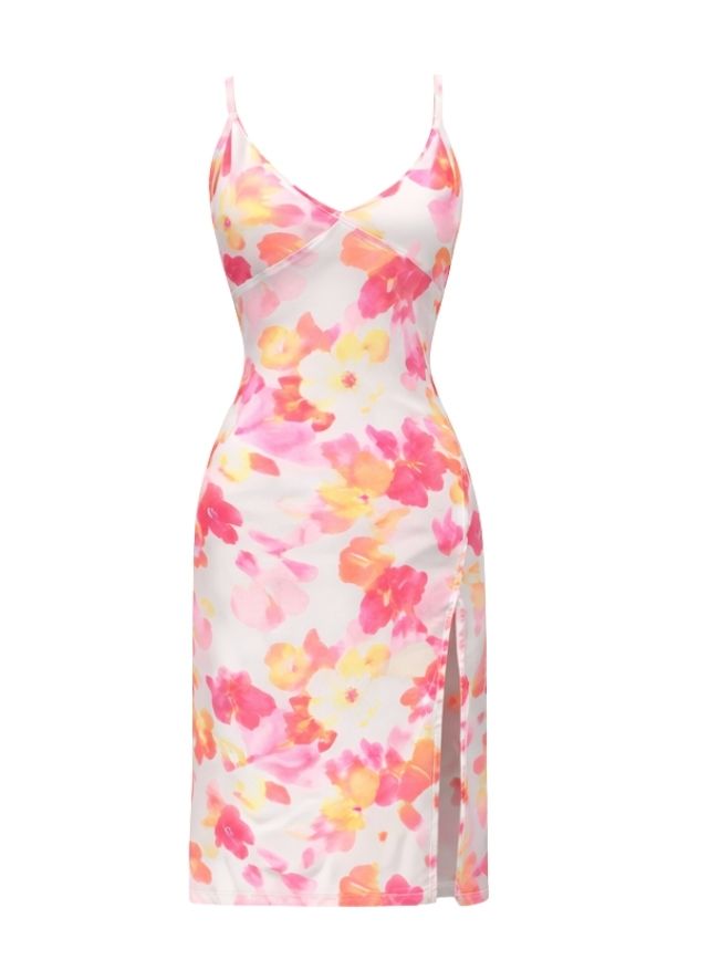 Floral Summer Slit Dress