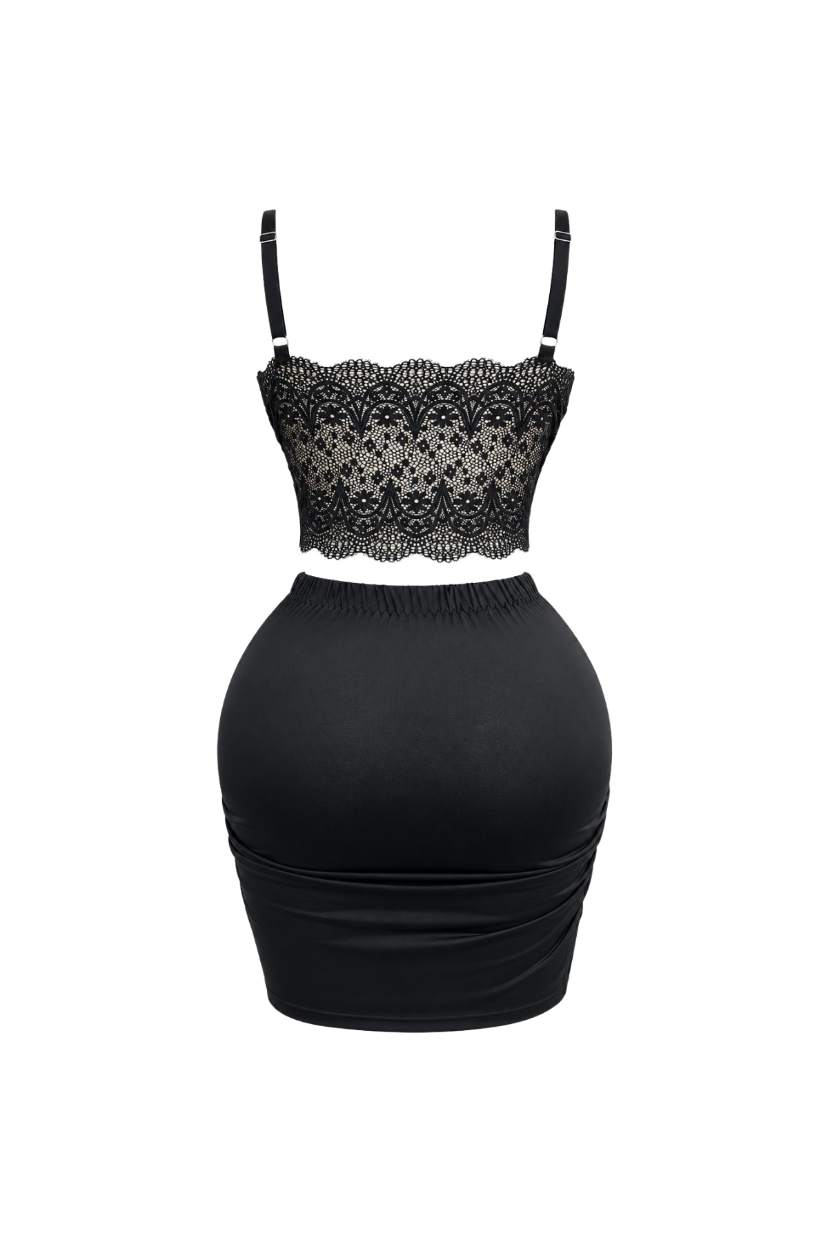 Rose Lace Top & Skirt