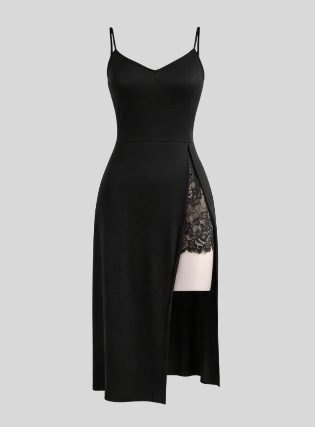 Lace spliced nightdress
