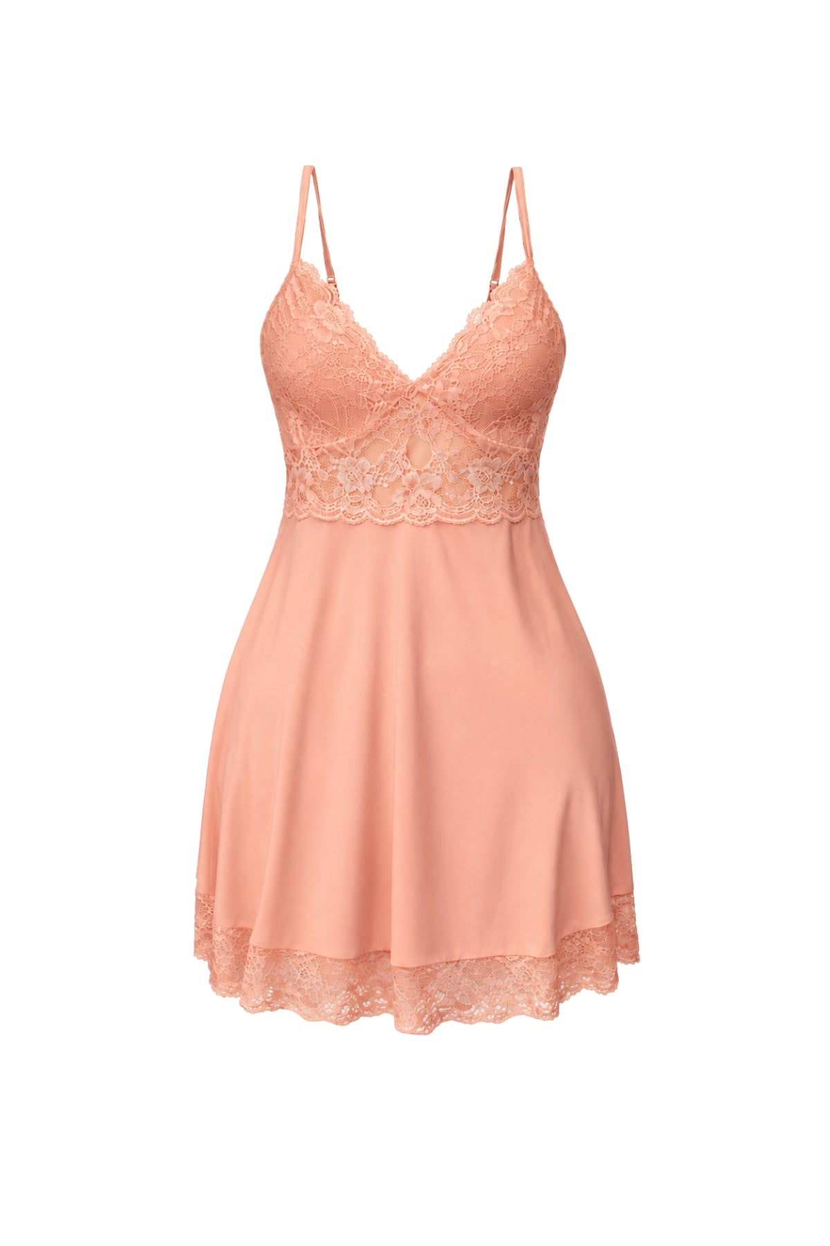 Lace Trim Short Lingerie