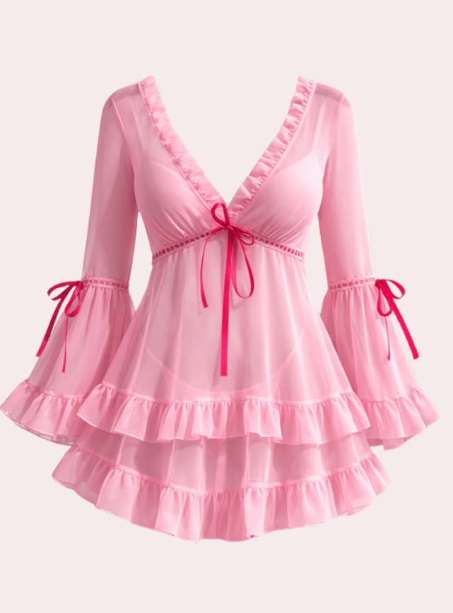 Transparent Sleeve Nightdress