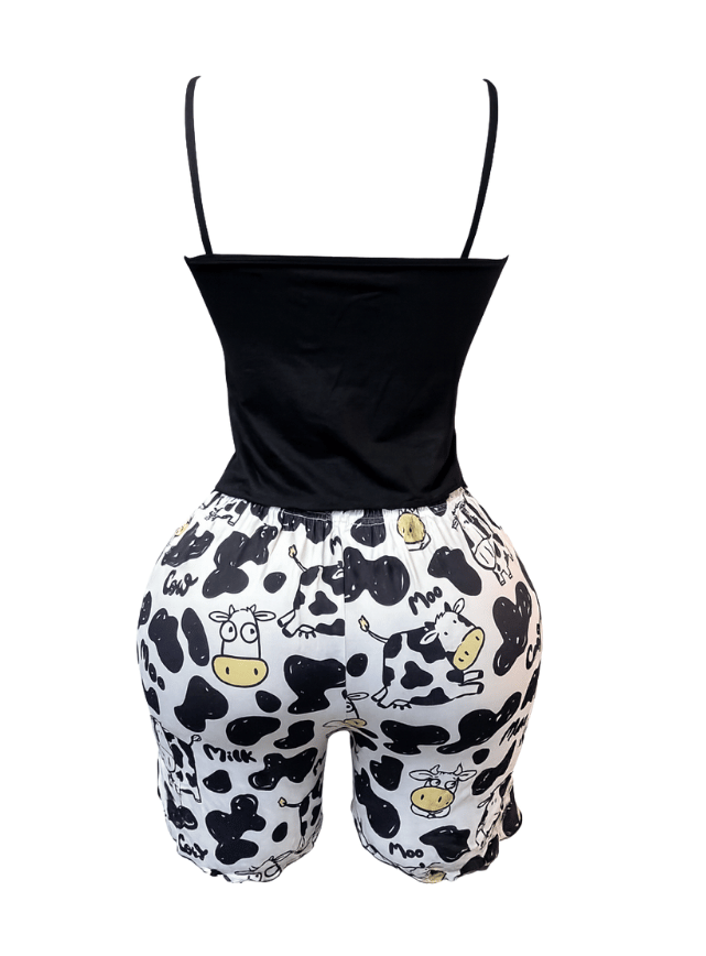 Cow Print PJ Set