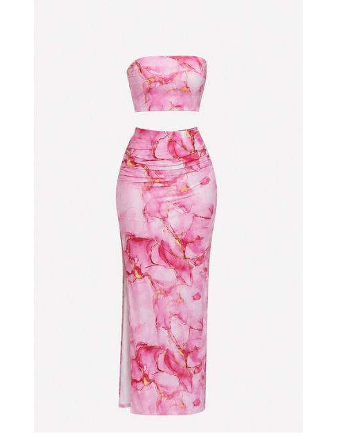 Strapless Top & Long Skirt Set