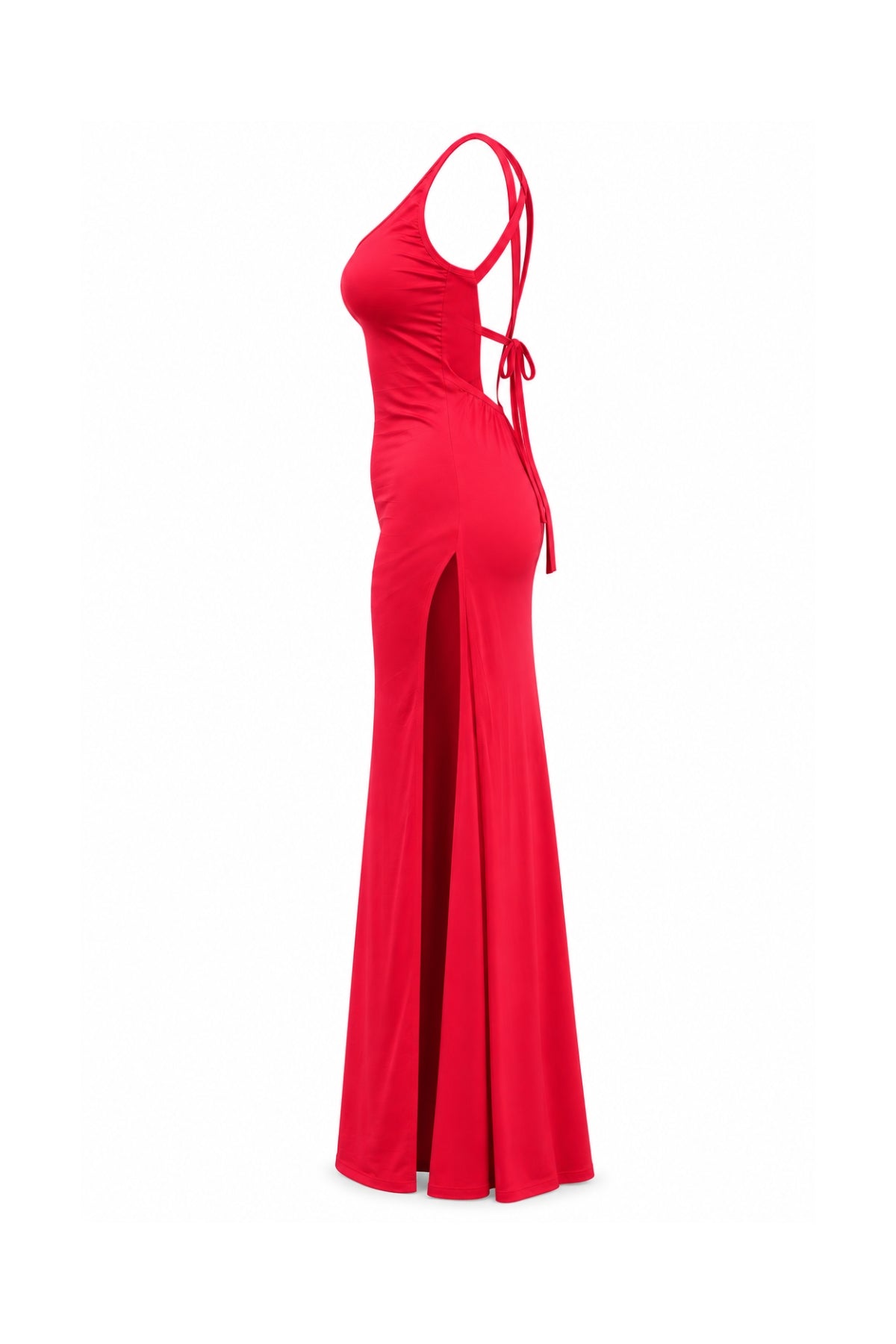 Dress with Double Side Slits & Back Tie