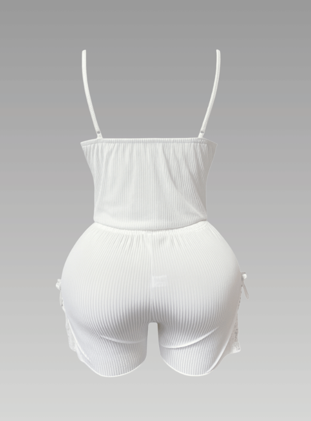 بيجامه شورت مزوده بدانتيل