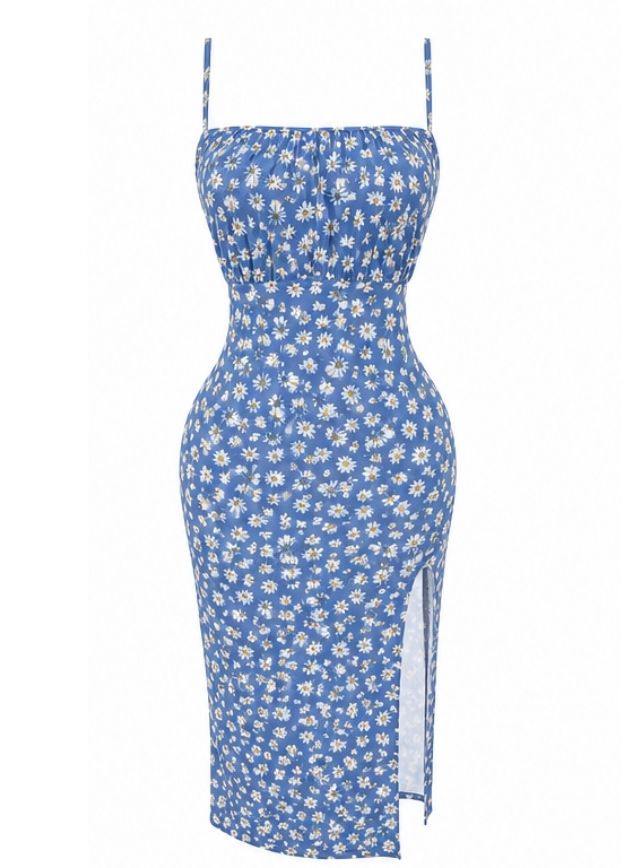 Floral Maxi Dress with Side Slit
