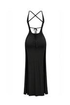 Dress with Double Side Slits & Back Tie