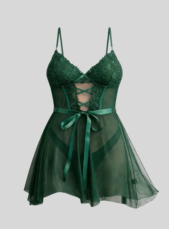 Backless Lace Lingerie Robe