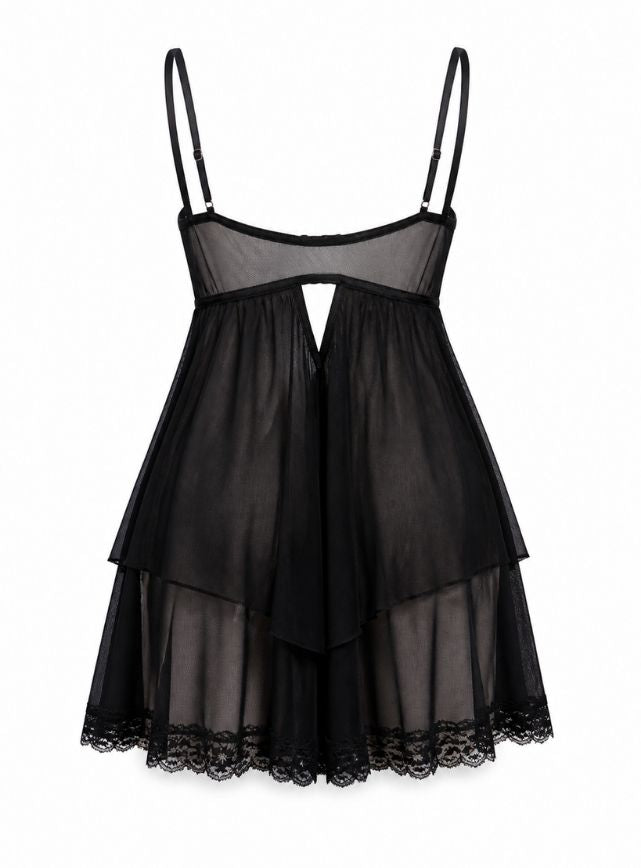 Elegant Black Sheer Lingerie