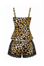 Lace Trim Leopard PJ