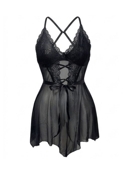 Backless Lace Lingerie Robe