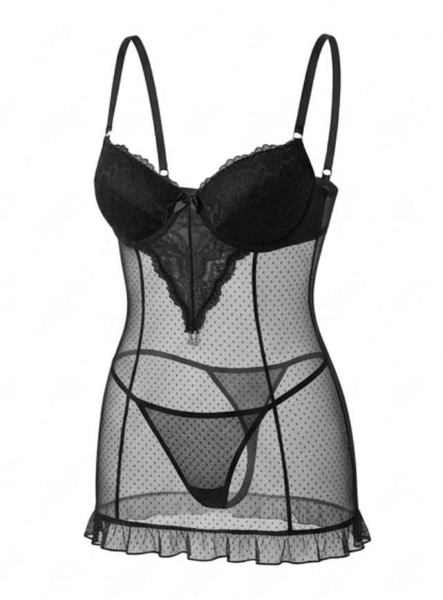 code : 155 لانجري شفاف قصير