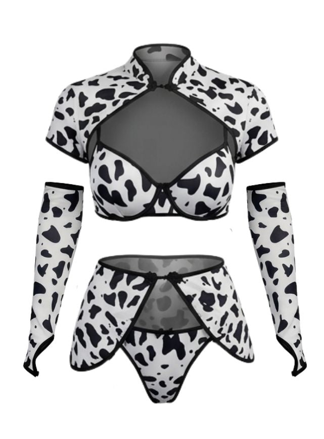 Cow Print 6-Piece Set