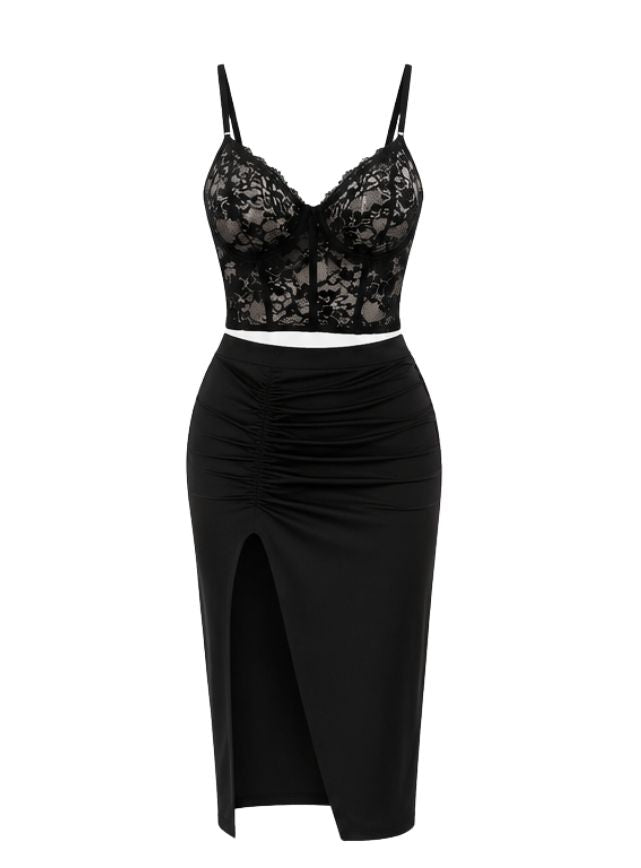 Lace Top & Skirt