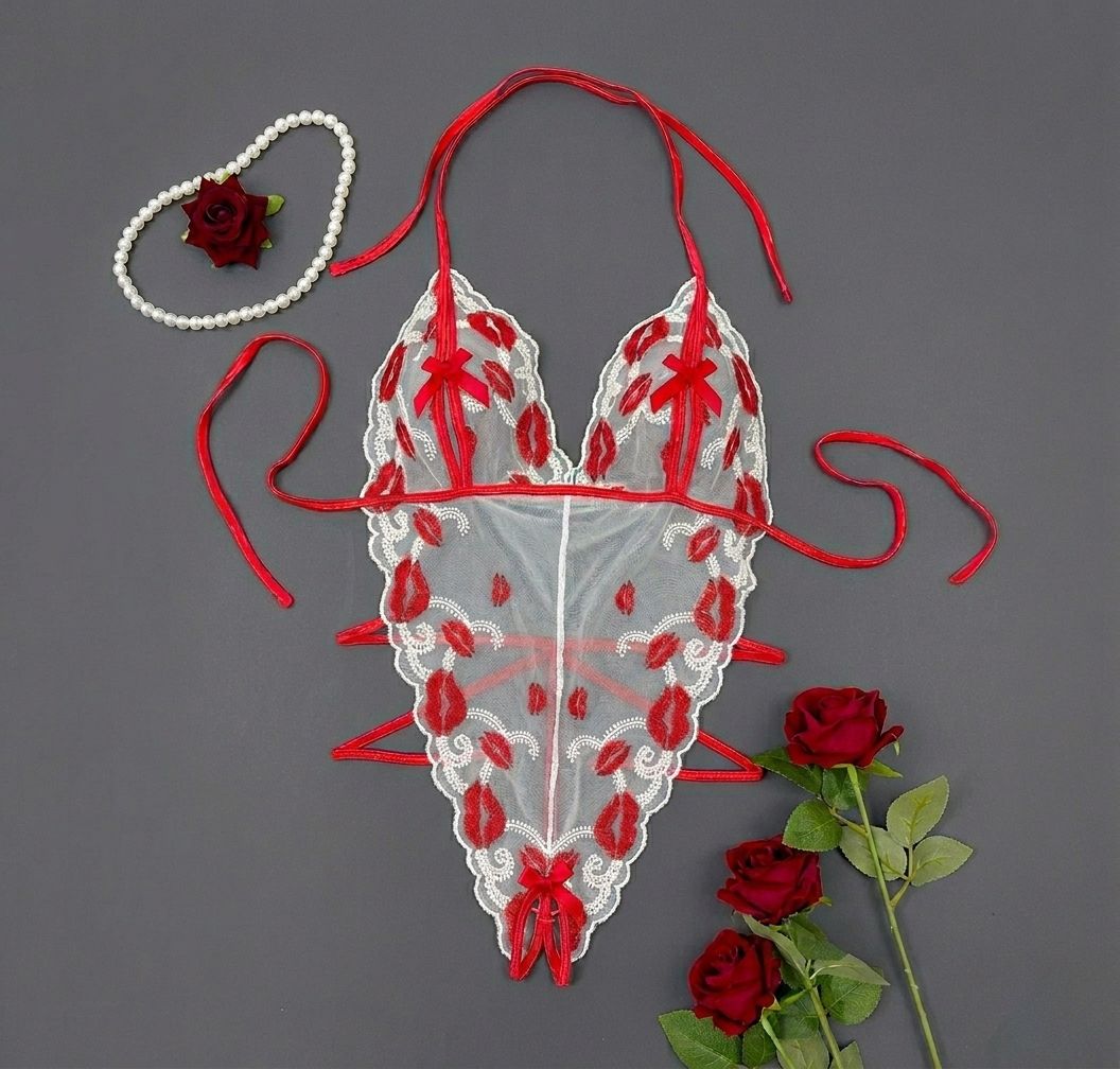 Embroidered Lace Bodysuit