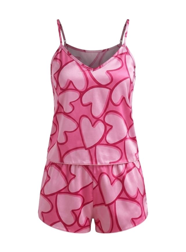 Satin Hearts Pajama