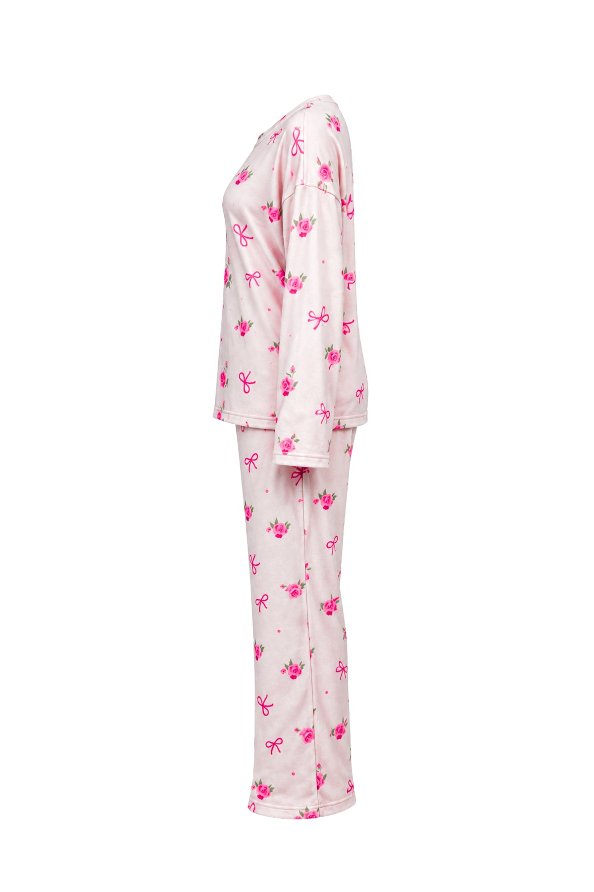 2-Piece Winter Floral Print Pajama Set