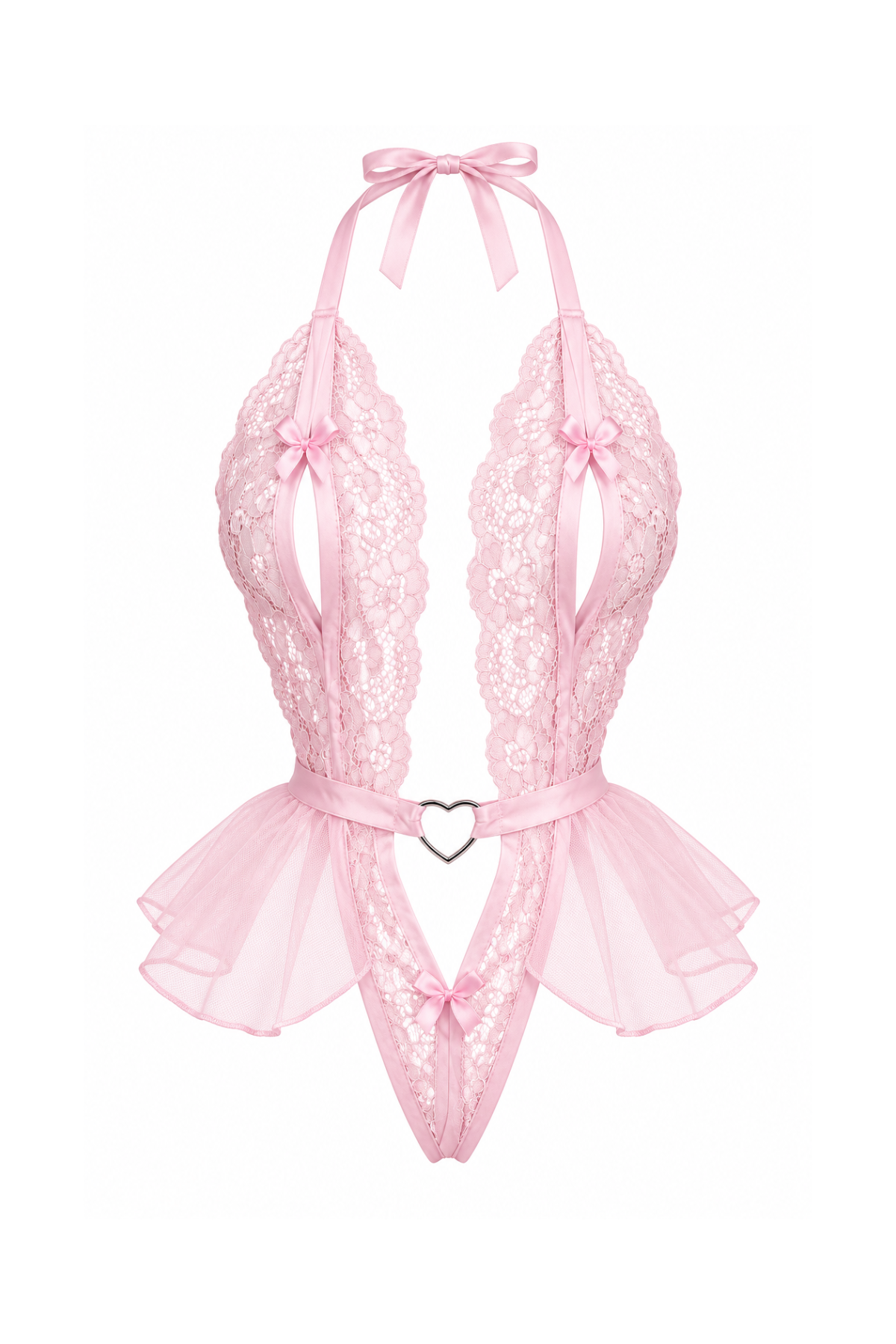 Open Babydoll with Bow Details