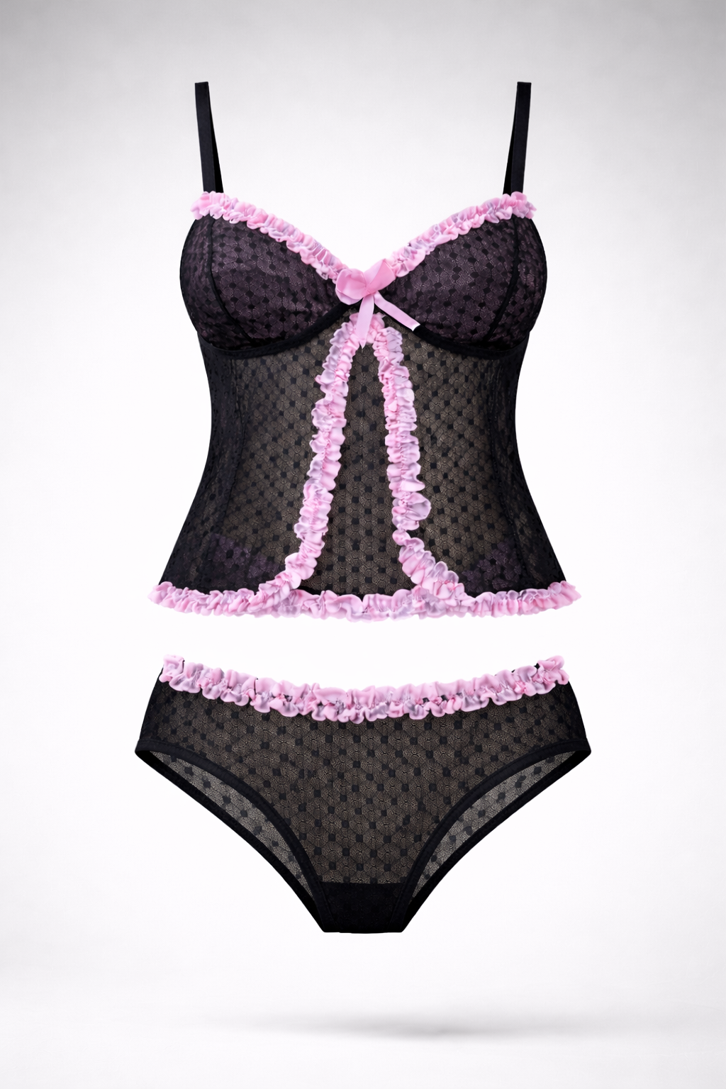 Two Piece Sheer Babydoll