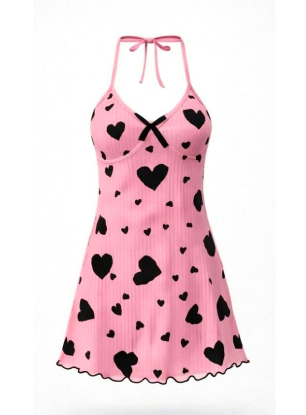 Heart Print Mini Dress