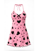 Heart Print Mini Dress