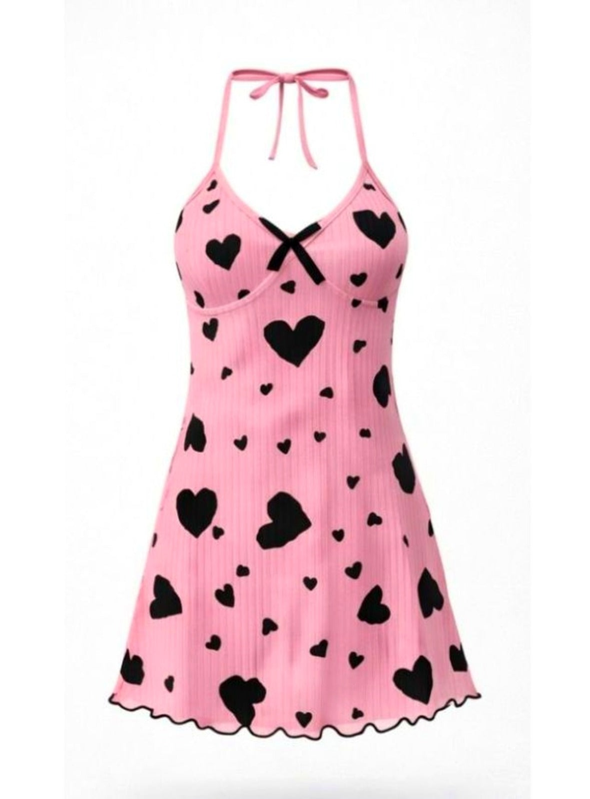 Heart Print Mini Dress