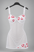 Short Sheer Lingerie with Padded