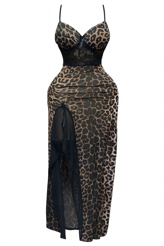 دريس تايجر مزود بدانتيل من عند البطن